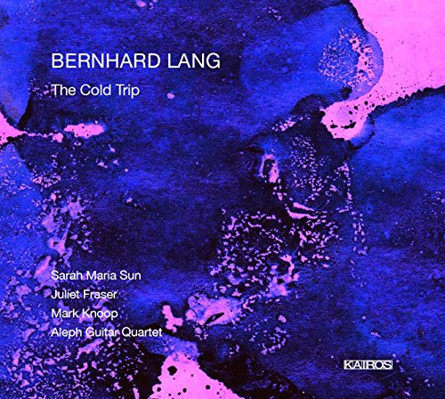 "Album cover with blue and pink abstract design and white text."