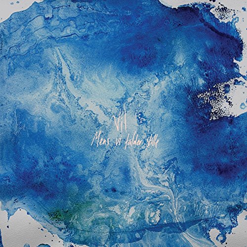 Blue and white watercolor wash with album title text overlay.