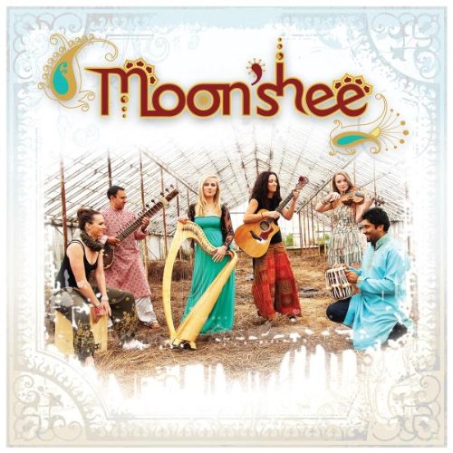 "Album cover featuring a band of five musicians in traditional attire holding various instruments."