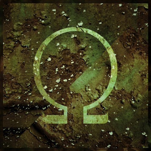 CD cover with a textured, dark green background and a gold Omega symbol.