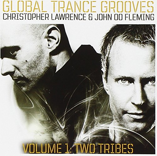 "Album cover with two men's portraits and 'Global Trance Grooves' title in yellow text."