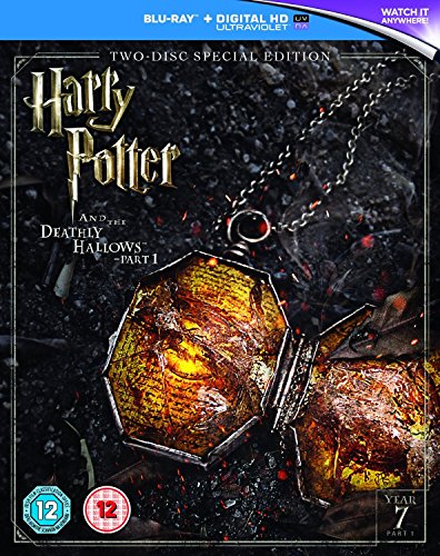 "Blu-ray case with 'Harry Potter and the Deathly Hallows Part 1' cover art."