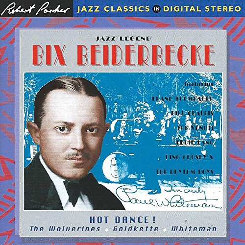 CD cover for Bix Beiderbecke jazz album with portrait and signature.