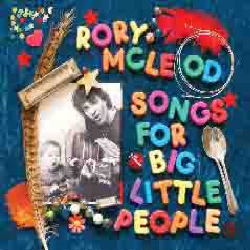 "CD cover with colorful text, black and white photo, and decorative elements on blue background."