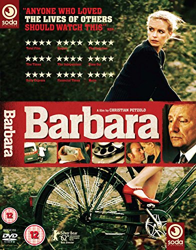 DVD cover for "Barbara" featuring a woman on a bicycle and film reviews.