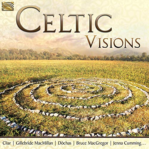 CD cover: stone labyrinth in a golden field under a cloudy sky.