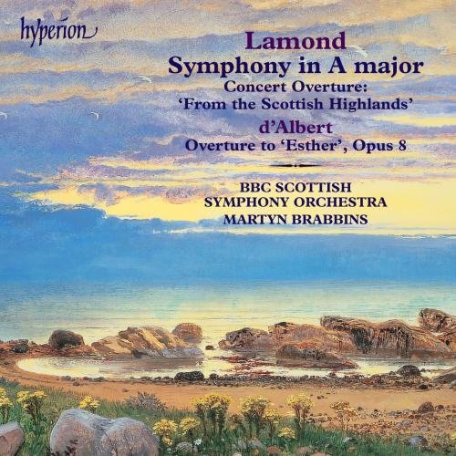A classical music CD cover featuring a serene seascape with rocks and yellow flowers.