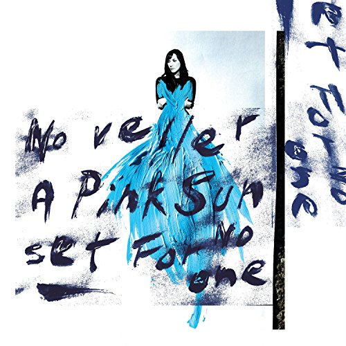 CD cover: woman in blue dress with painted text and brushstrokes.
