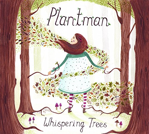 "Album cover art: whimsical illustration of a girl surrounded by trees and foliage."