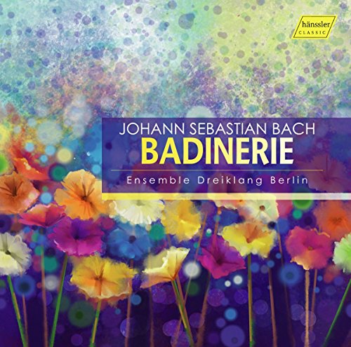CD cover for Bach’s Badinerie by Ensemble Dreiklang Berlin, floral design.