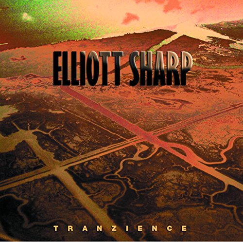 CD cover for “Tranzience” by Elliott Sharp, aerial landscape view.