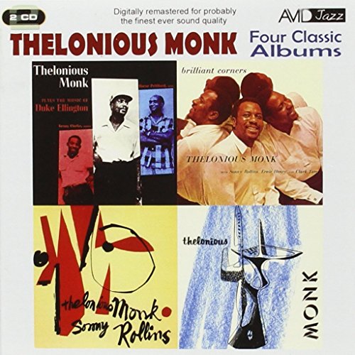 "Thelonious Monk 2-CD set cover featuring four classic album covers in a grid."