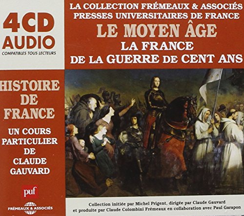Four audio CDs about French history, the Hundred Years' War, with artwork.