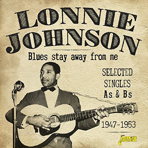 "CD cover featuring Lonnie Johnson playing guitar, with title and artist name."