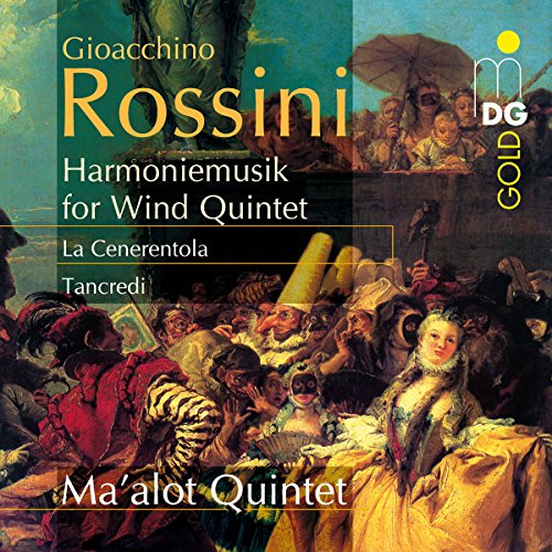 CD cover for Rossiniās Maāalot Quintet featuring a classical painting.