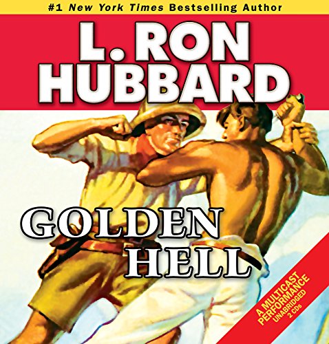 CD cover for "Golden Hell" audiobook featuring a painted scene of fighting men.