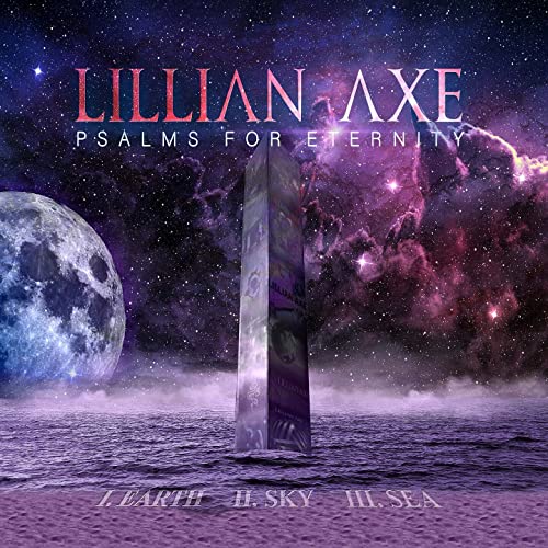 CD cover for Lillian Axe’s “Psalms For Eternity” with cosmic imagery.
