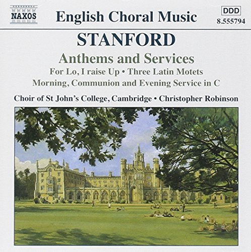 CD cover for Stanford’s “Anthems and Services” featuring a college building.