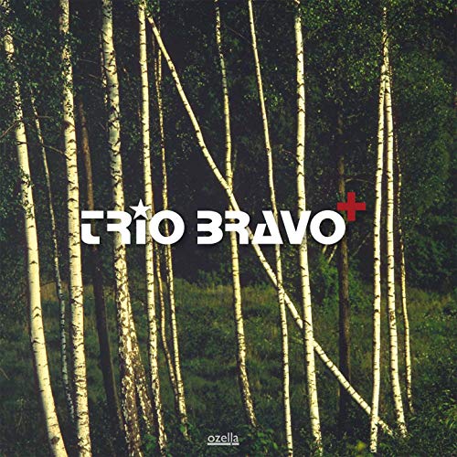 CD cover with white birch trees and bold "Trio Bravo" text.