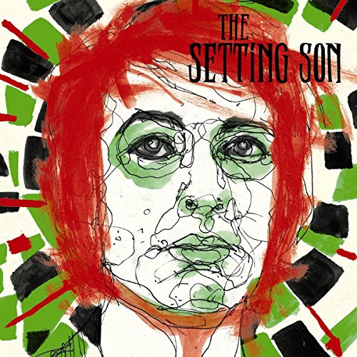 CD cover with sketched portrait of a person and abstract shapes.