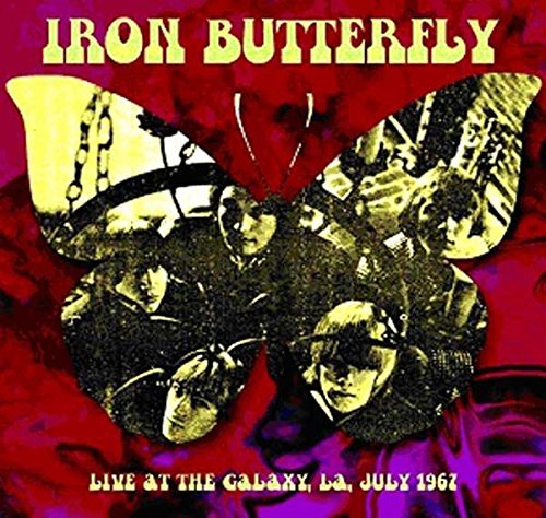 Iron Butterfly album cover featuring a butterfly with band member portraits.