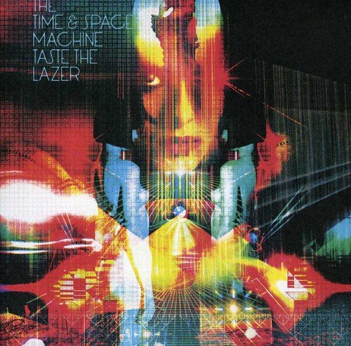 A distorted album cover with a man's face and the title "Taste the Lazer".