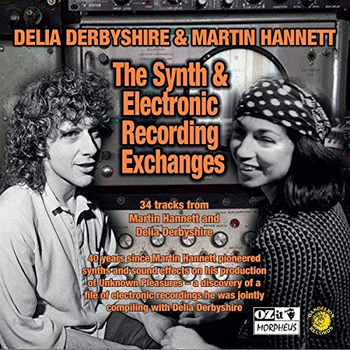 CD cover featuring portraits of Delia Derbyshire and Martin Hannett, studio equipment.