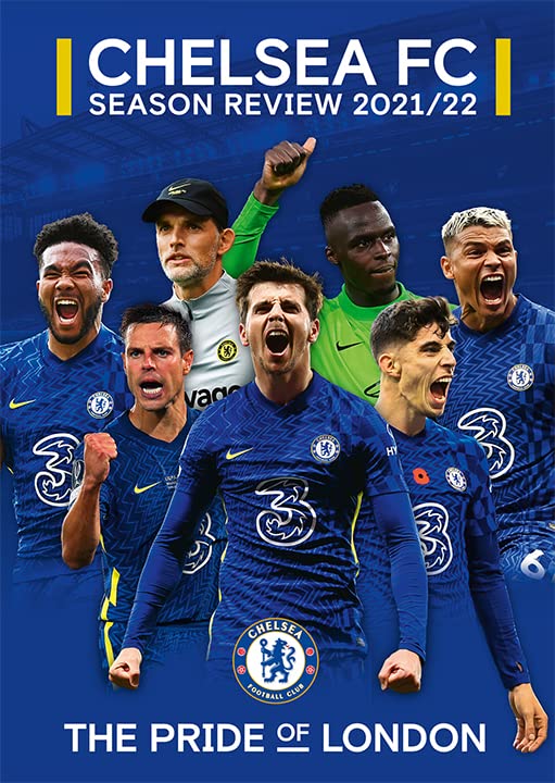 Chelsea FC 2021/22 season review DVD cover with team player portraits.