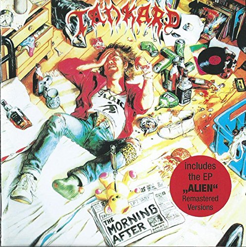Album cover art: man lying on a messy floor surrounded by empty bottles and cans.