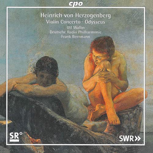 CD cover featuring a painting of two nude figures in contemplation.