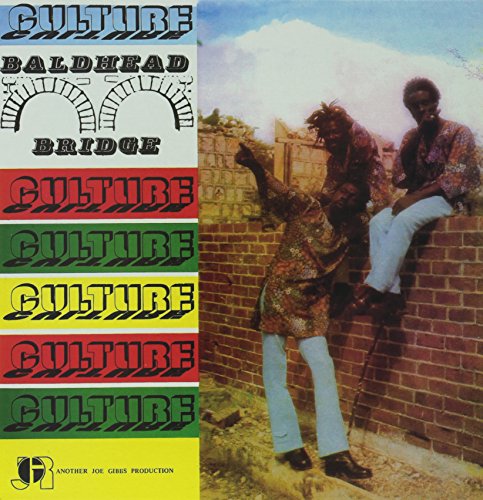 Vinyl album cover with two men on a brick wall, "Culture" written repeatedly.