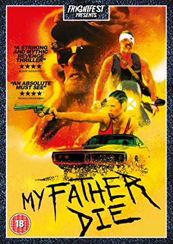 DVD cover for "My Father Die" with a woman holding a gun and a man.