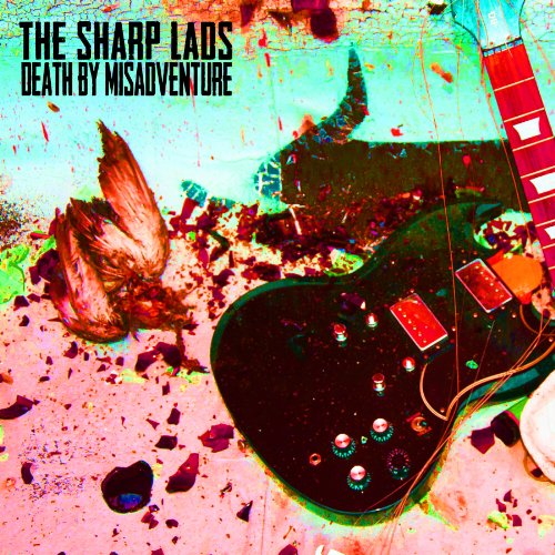 CD cover: guitar, bird, and scattered debris in vibrant, distorted colors.