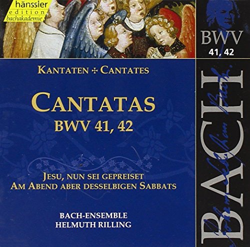 CD cover for Bach cantatas, featuring Renaissance angel painting.