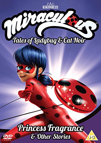 "Miraculous: Tales of Ladybug & Cat Noir" DVD cover featuring Ladybug in a dynamic pose.