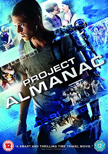 Project Almanac" DVD cover featuring young adults and time travel imagery.