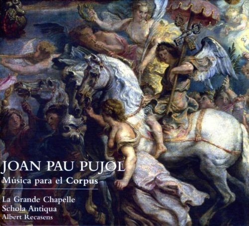 "CD cover featuring a Renaissance-style painting of a religious scene with figures and horses."