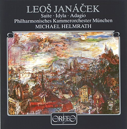 A CD cover featuring an abstract cityscape painting with white text on a dark background.