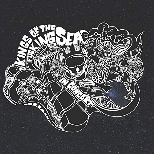 CD cover with white line art of a skull, octopus, and submarine.