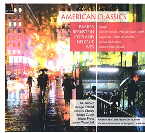 CD cover for “American Classics” featuring a rainy city street scene.
