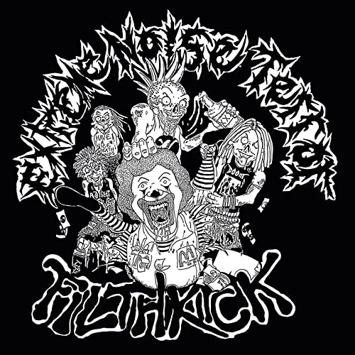 Black and white CD cover with chaotic punk-style illustration of figures.