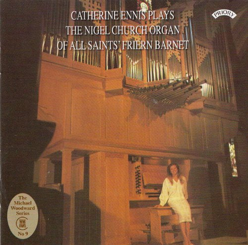 CD cover featuring an organ, a woman, and text identifying the artist and location.