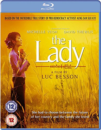 Blu-ray cover for "The Lady" featuring Michelle Yeoh in a field.