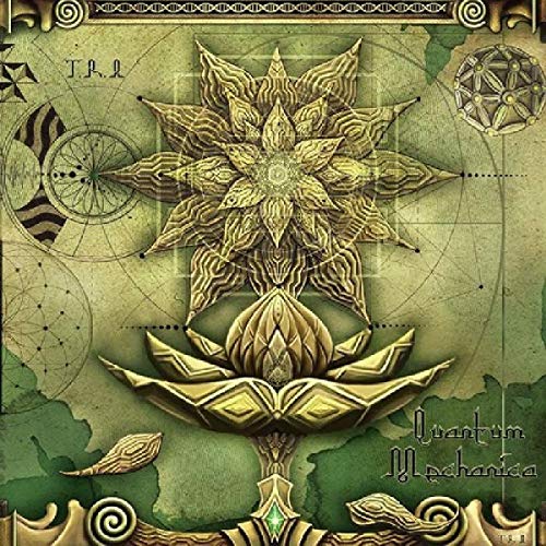 CD cover with ornate gold floral design on a textured green background.