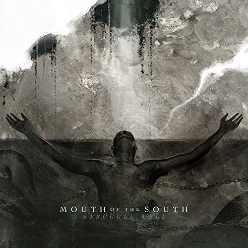 CD cover: Back of a chained man with arms raised in a distressed scene.