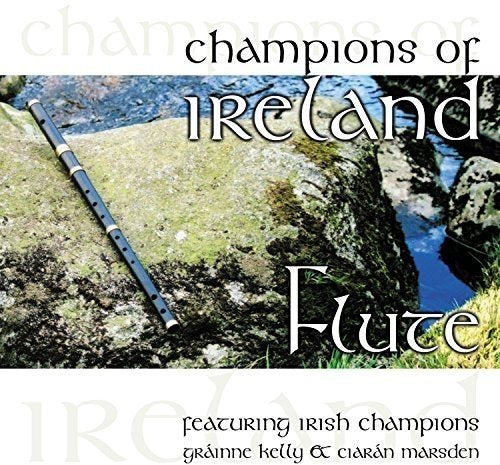 CD cover featuring a black flute on a mossy rock by a stream.