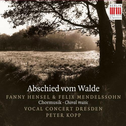 CD cover with a serene forest scene and text "Abschied vom Walde" and artist names.