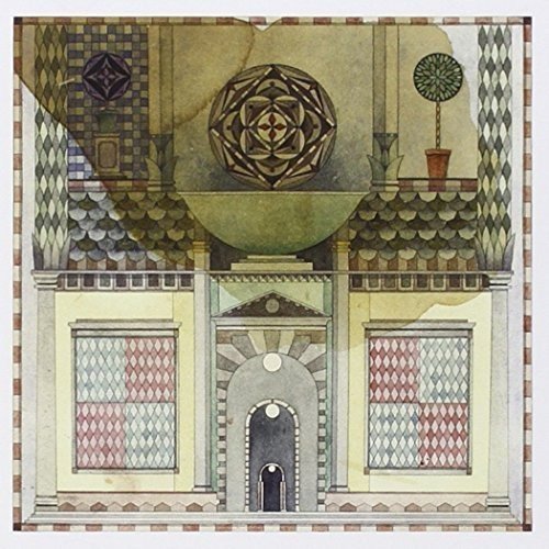 A CD case with abstract, architectural illustration on the cover, featuring geometric patterns.