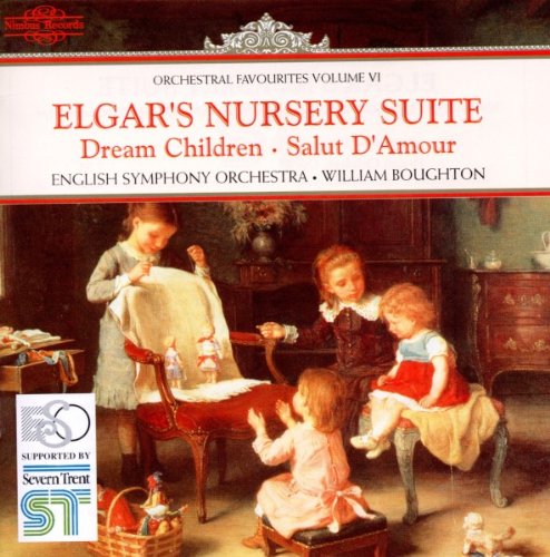 "CD cover featuring a painting of children playing in a nursery."