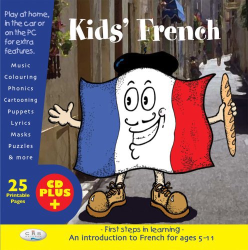 The image shows a cartoon flag character with a beret and baguette.